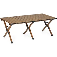 campingbord i trä och aluminium